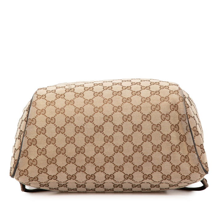 GG Canvas Backpack Brown - Gaby Paris