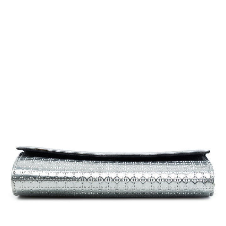 Dior Sac bandoulière Métallisé Microcannage Lady Dior Croisiere Wallet on Chain Argenté – vue 3 – GABY PARIS