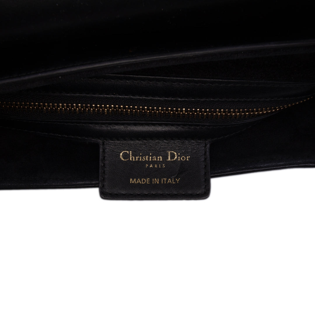 Saddle Sac Cuir de veau lisse Noir