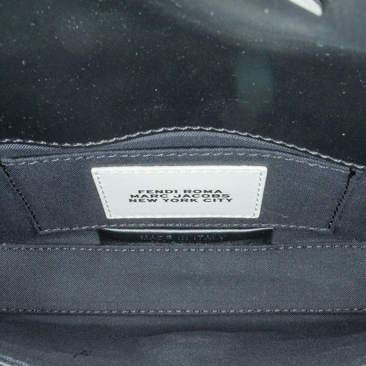 Fendi Marc Jacobs Nappa Vitello King Logo Print Baguette Phone Pochette Sac cartable