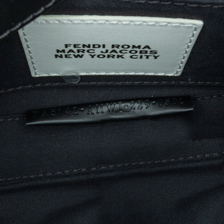 Fendi Marc Jacobs Nappa Vitello King Logo Print Baguette Phone Pochette Sac cartable