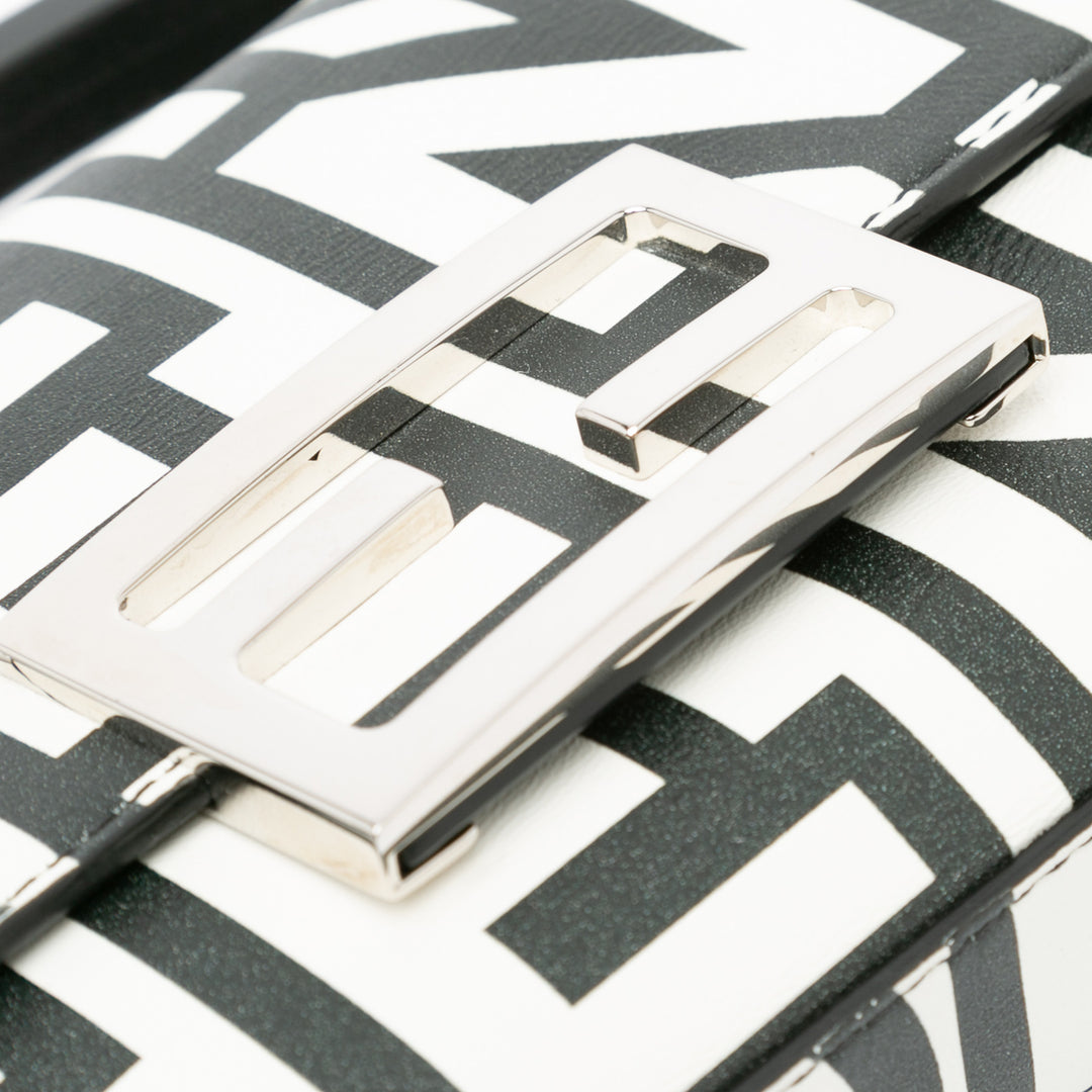 Fendi Marc Jacobs Nappa Vitello King Logo Print Baguette Phone Pochette Sac cartable