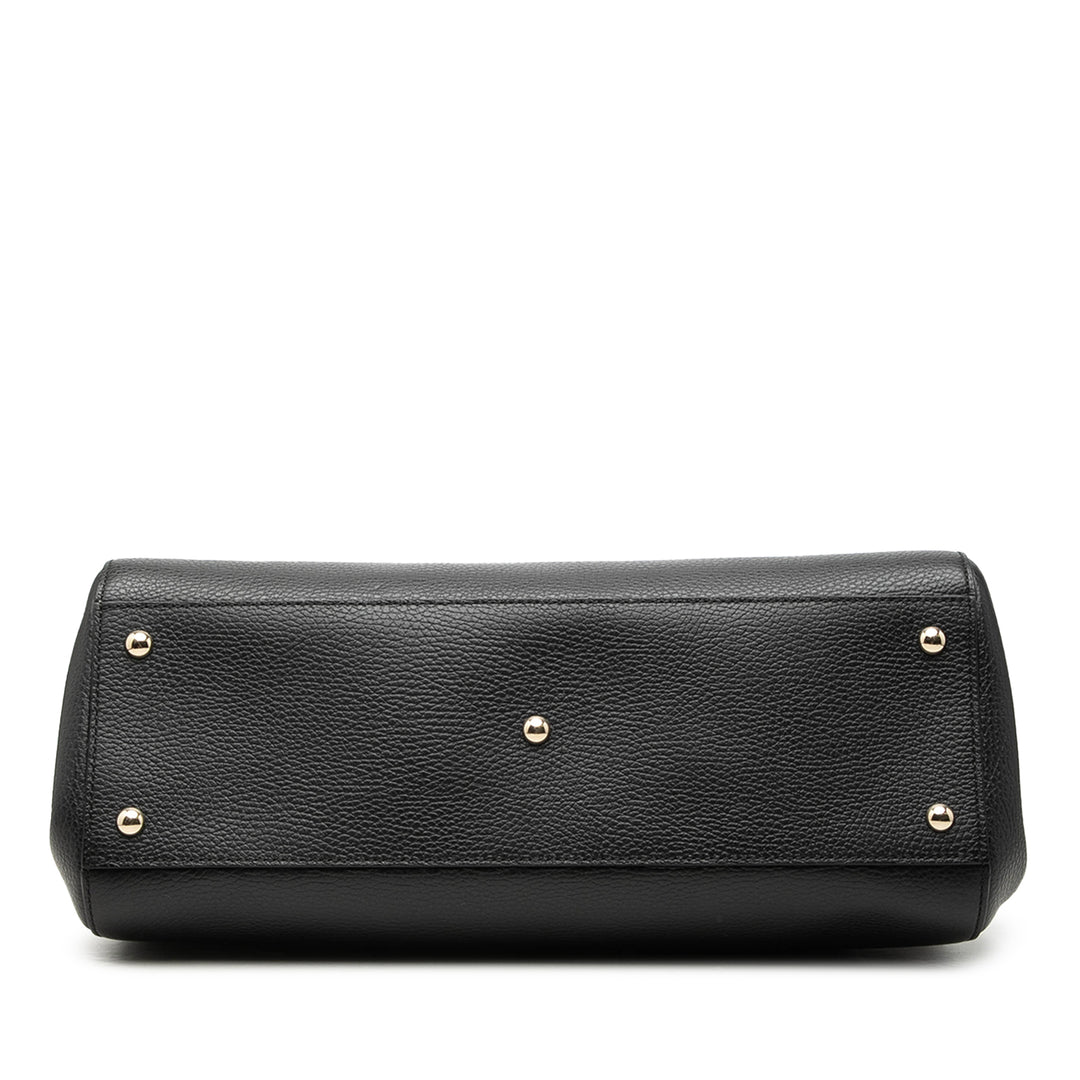Dollar Lady Sac Cuir de veau Noir