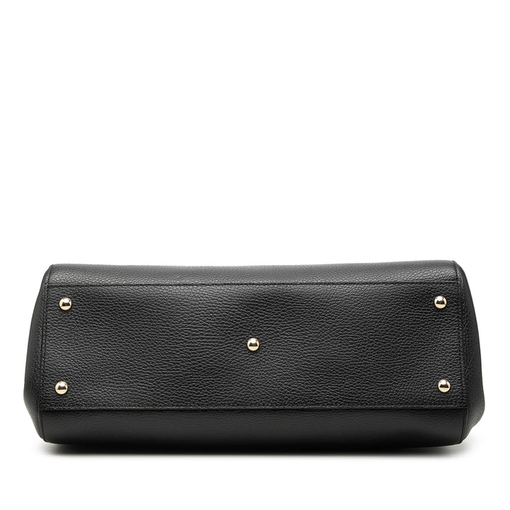 Dollar Lady Sac Cuir de veau Noir