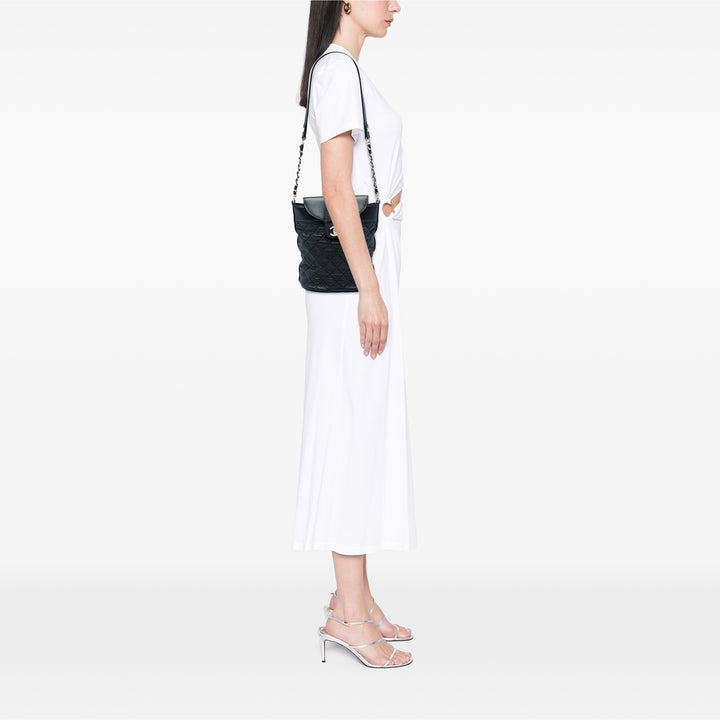 Chanel CC Matelassé Chaîne Sac seau Cuir d'agneau Noir – vue 5 – GABY PARIS