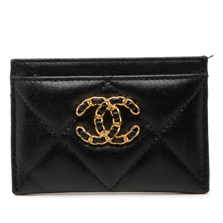 Chanel Matelassé Cuir d’agneau 19 Card Holder
