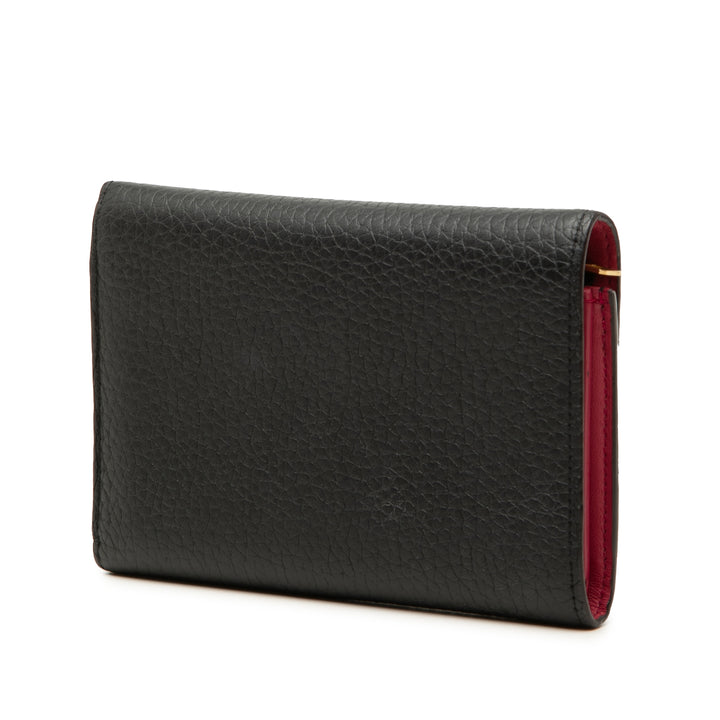 Capucines Compact Portefeuille taurillon Noir