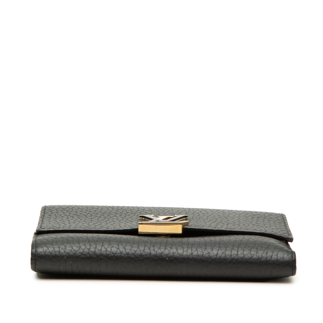 Capucines Compact Portefeuille taurillon Noir