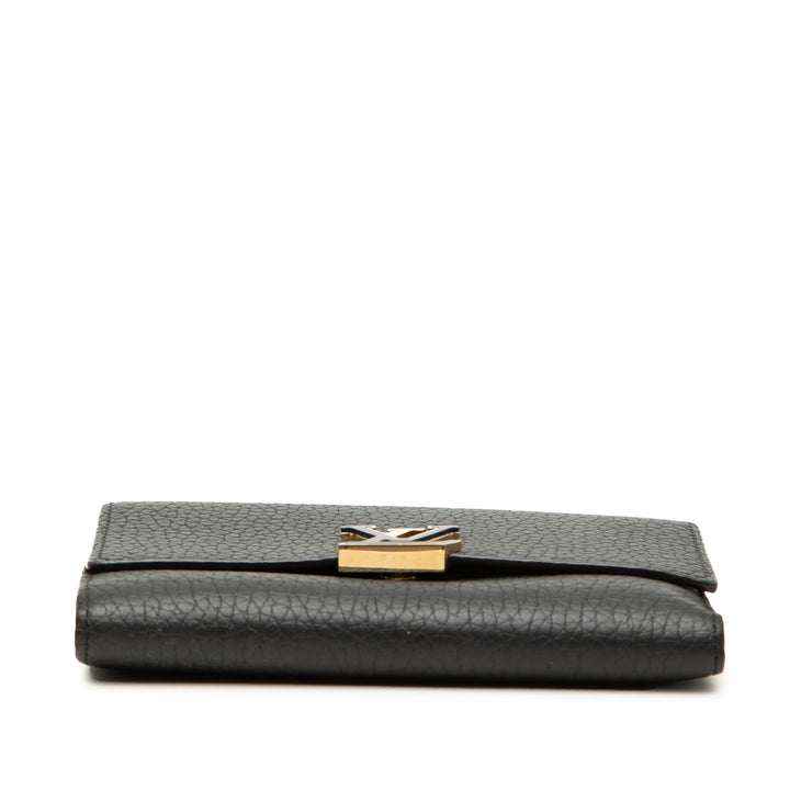 Capucines Compact Portefeuille taurillon Noir