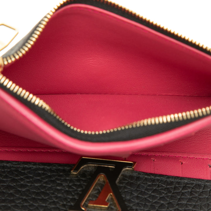 Capucines Compact Portefeuille taurillon Noir