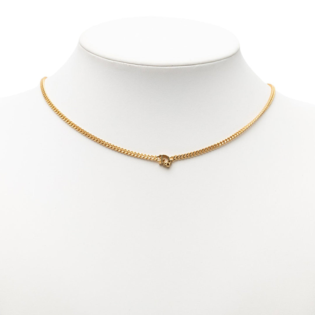 Dior plaqué Logo Pendant Collier