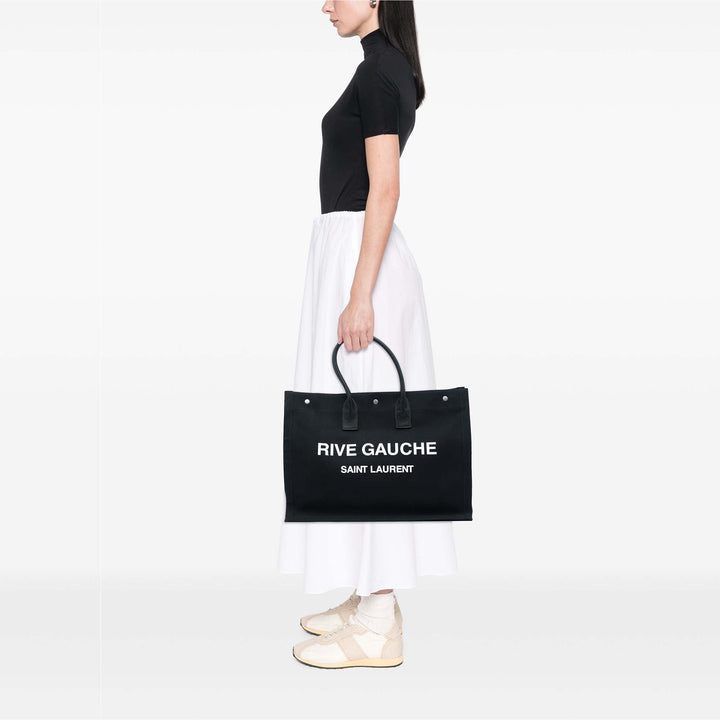 Saint Laurent Large Toile Rive Gauche Cabas