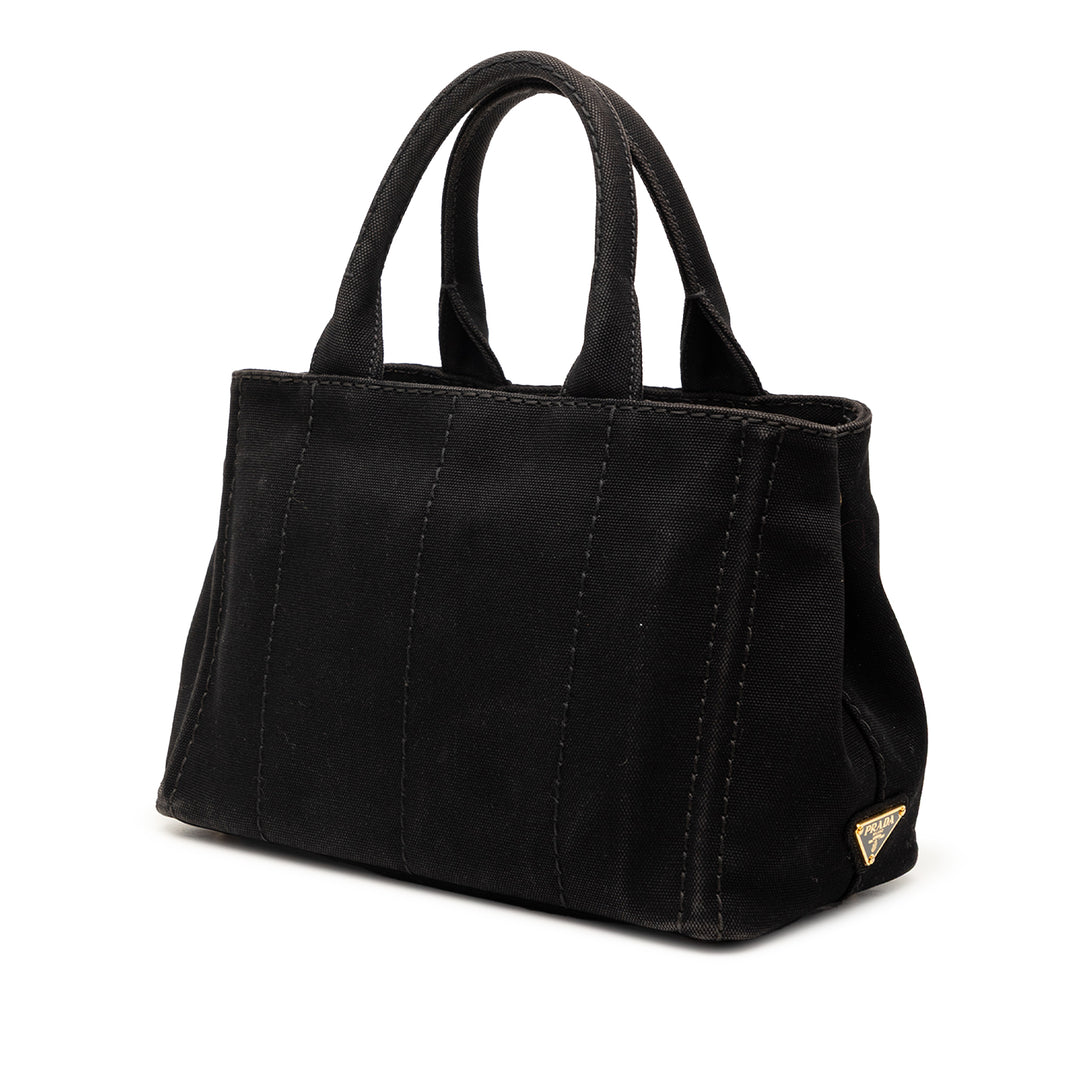 Prada Small Toile Canapa Logo Cabas