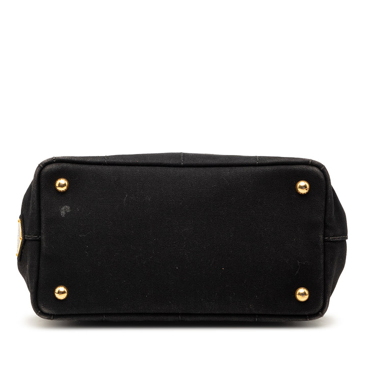 Prada Small Toile Canapa Logo Cabas