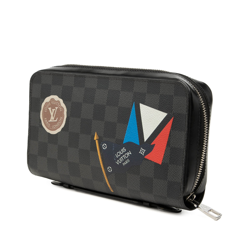 Louis Vuitton LV League Zippy Portefeuille XL Damier Graphite Noir – vue 2 – GABY PARIS