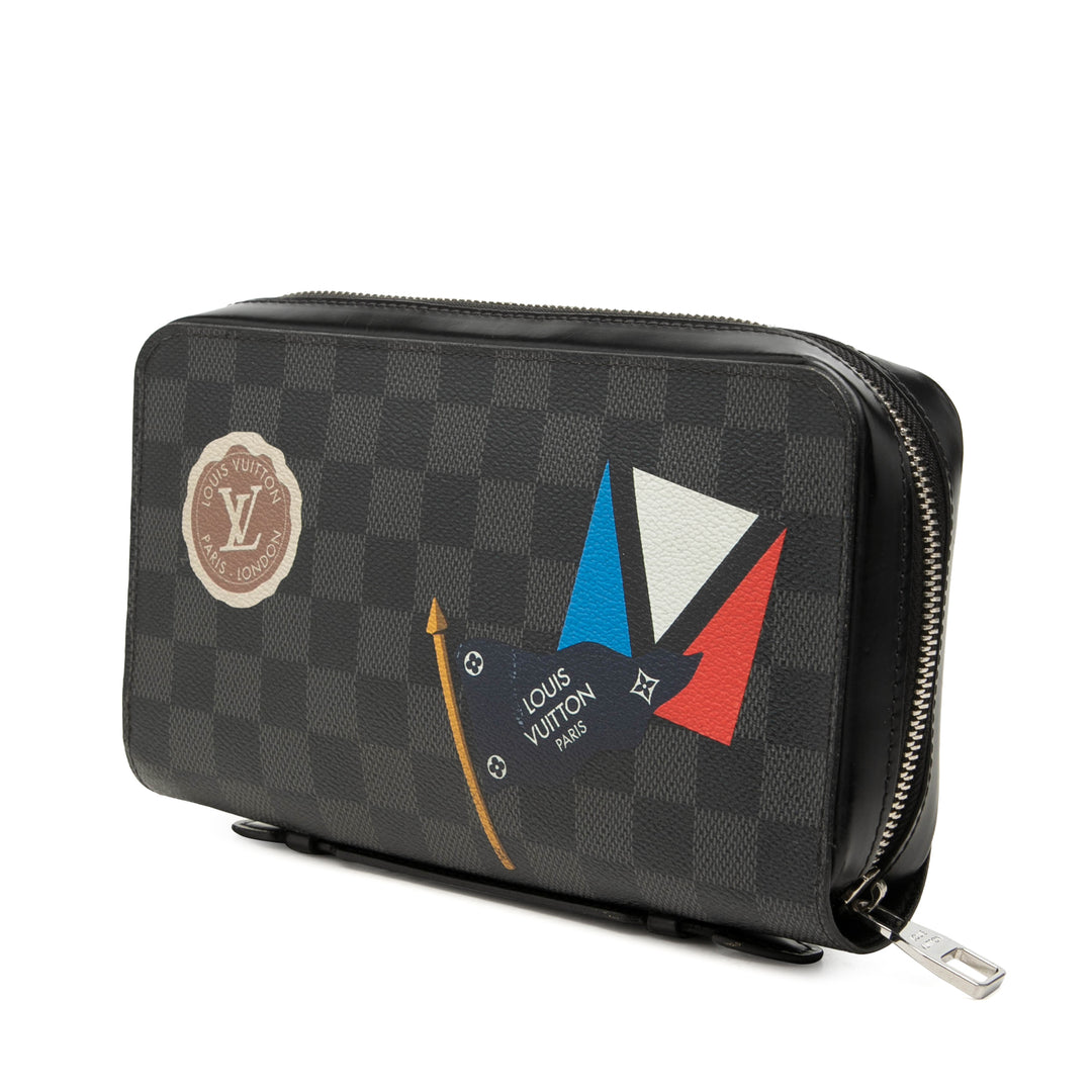 Louis Vuitton LV League Zippy Portefeuille XL Damier Graphite Noir – vue 2 – GABY PARIS