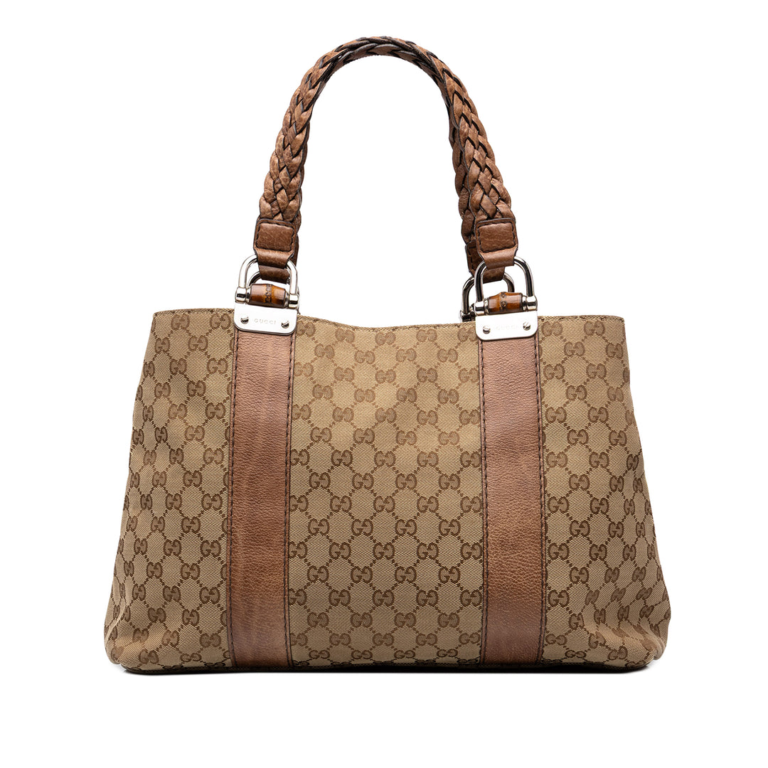 Gucci Cabas GG Bamboo Libeccio Moyen Beige – vue principale – GABY PARIS