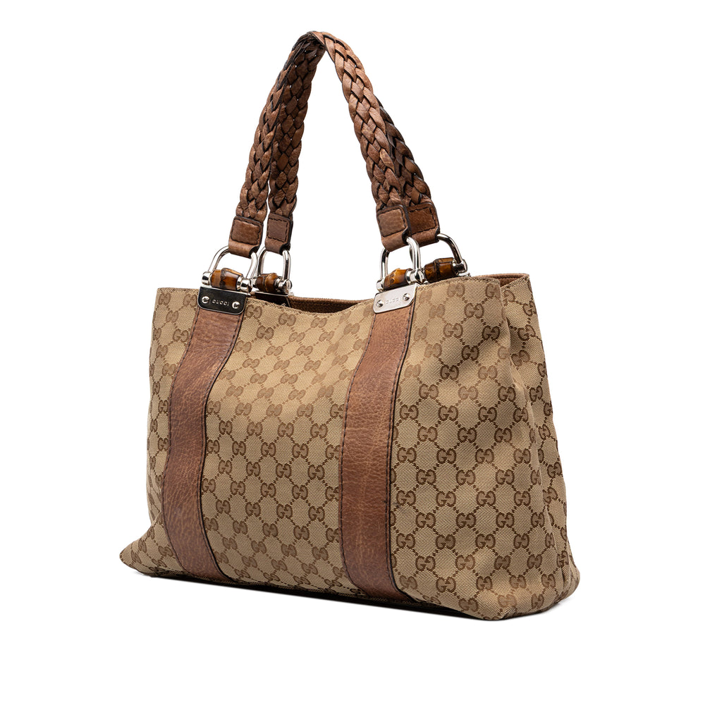 Gucci Cabas GG Bamboo Libeccio Moyen Beige – vue 2 – GABY PARIS