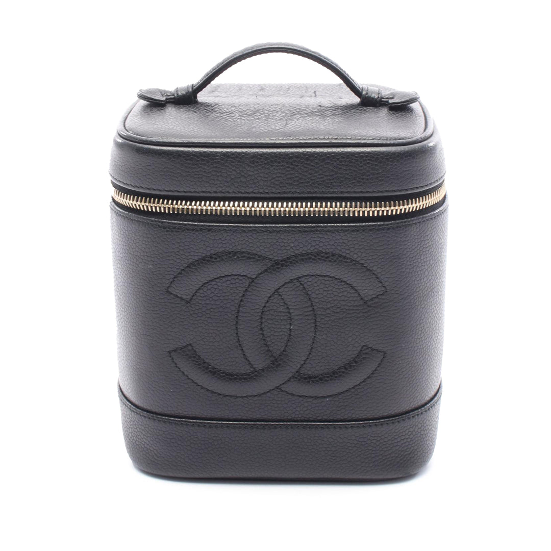 CC Caviar Vanity Case Black - Gaby Paris