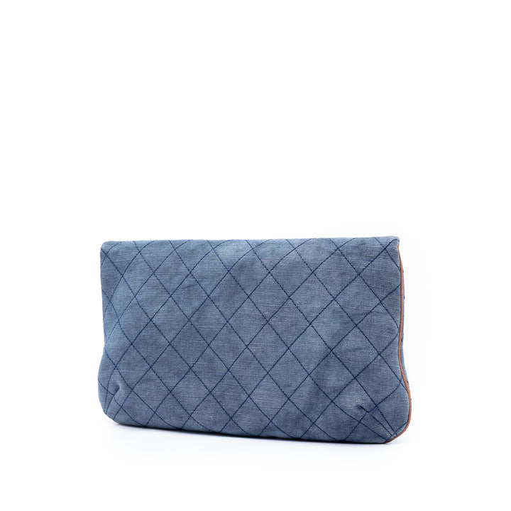 Chanel CC Matelassé Jean Foldover Pochette