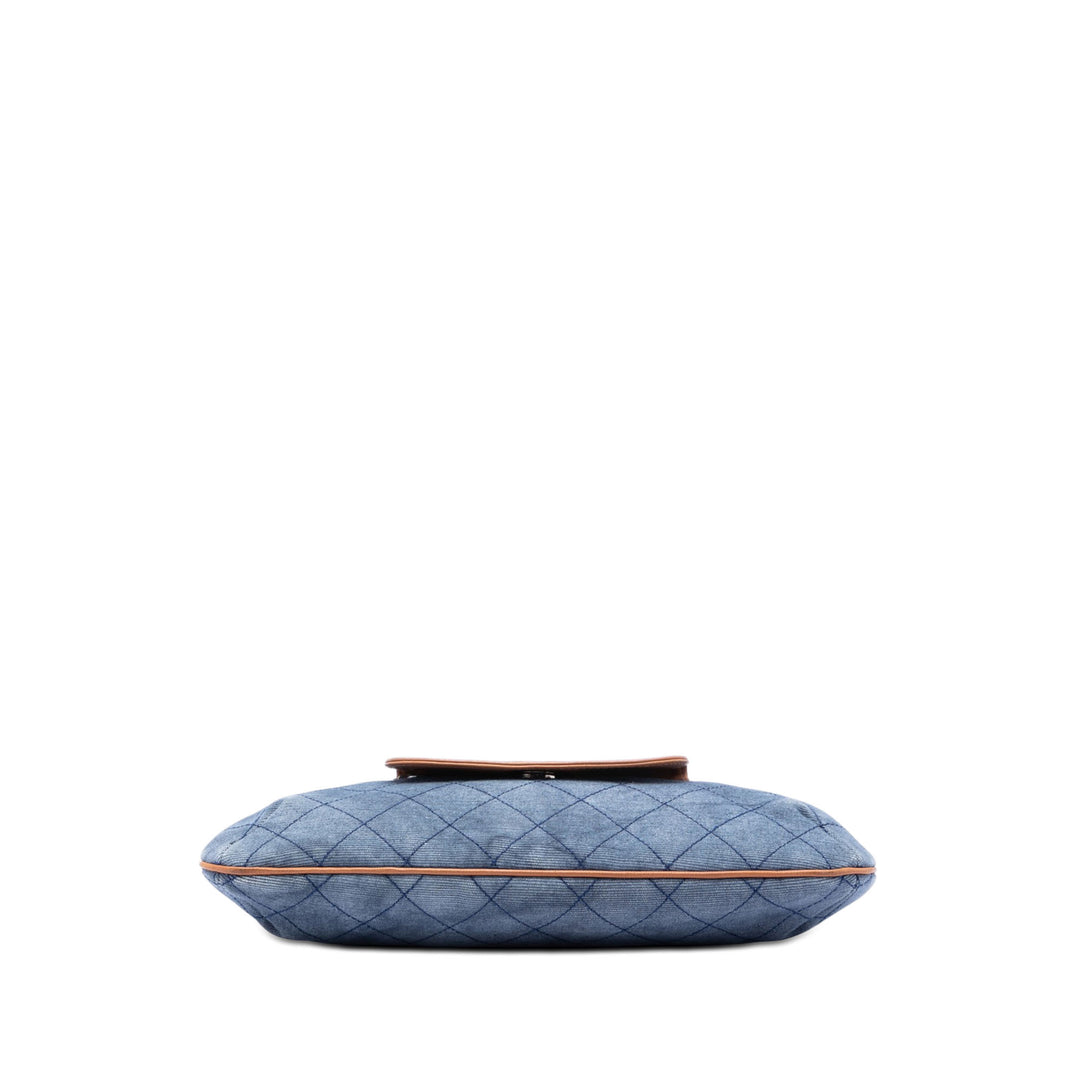 Chanel CC Matelassé Jean Foldover Pochette