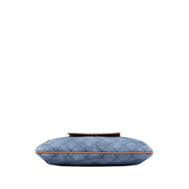 Chanel CC Matelassé Jean Foldover Pochette