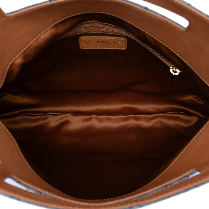 Chanel CC Matelassé Jean Foldover Pochette