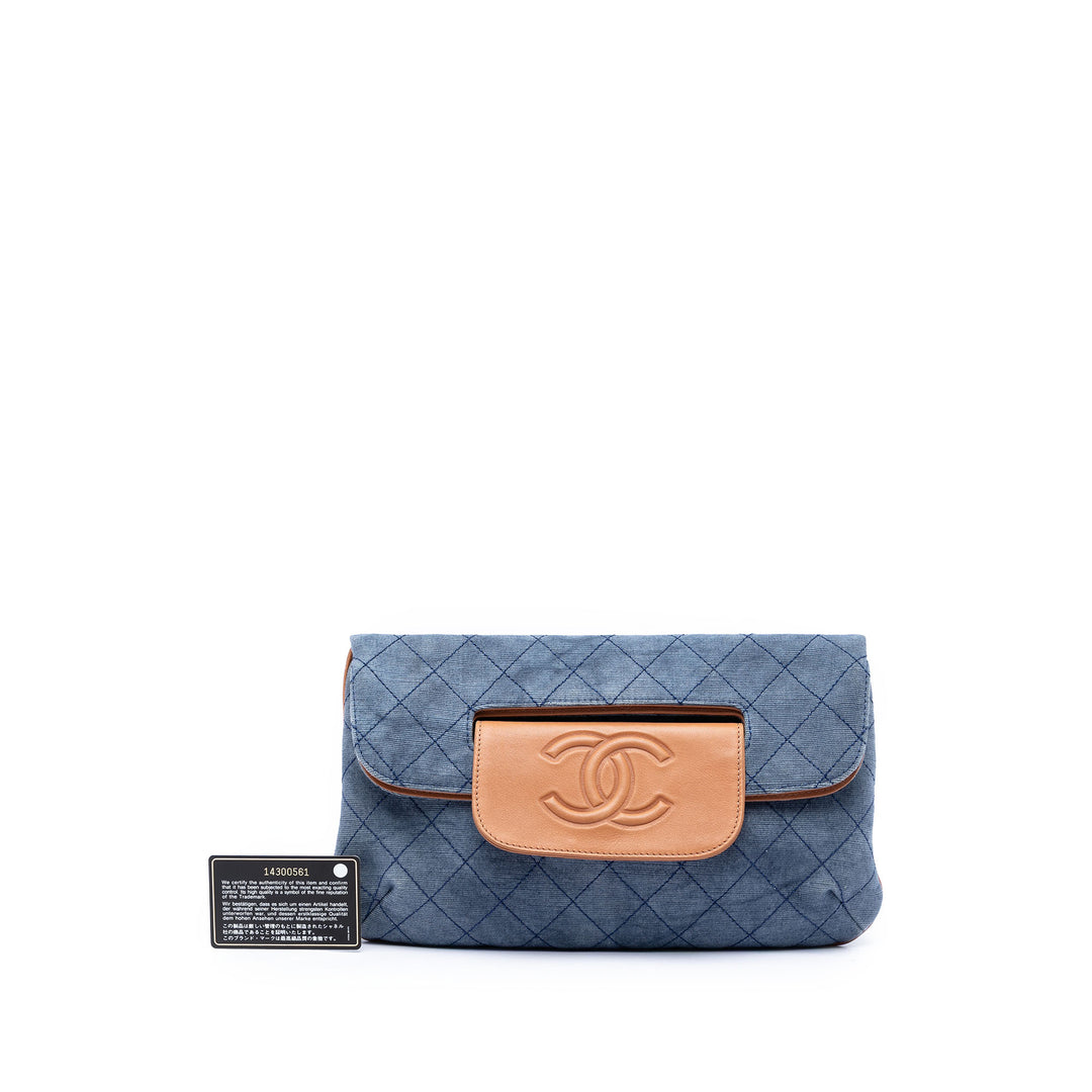 Chanel CC Matelassé Jean Foldover Pochette