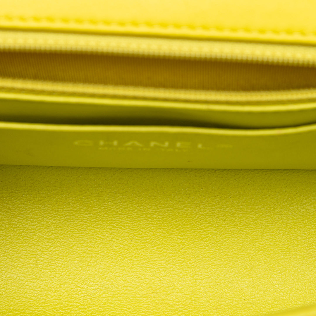 Chanel Mini Rectangular Classic Cuir verni Simple rabat