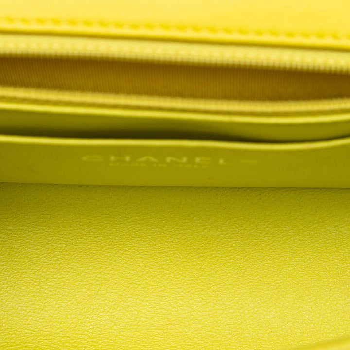 Chanel Mini Rectangular Classic Cuir verni Simple rabat