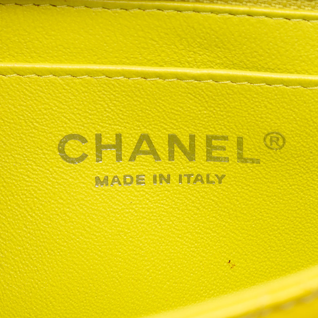 Chanel Mini Rectangular Classic Cuir verni Simple rabat