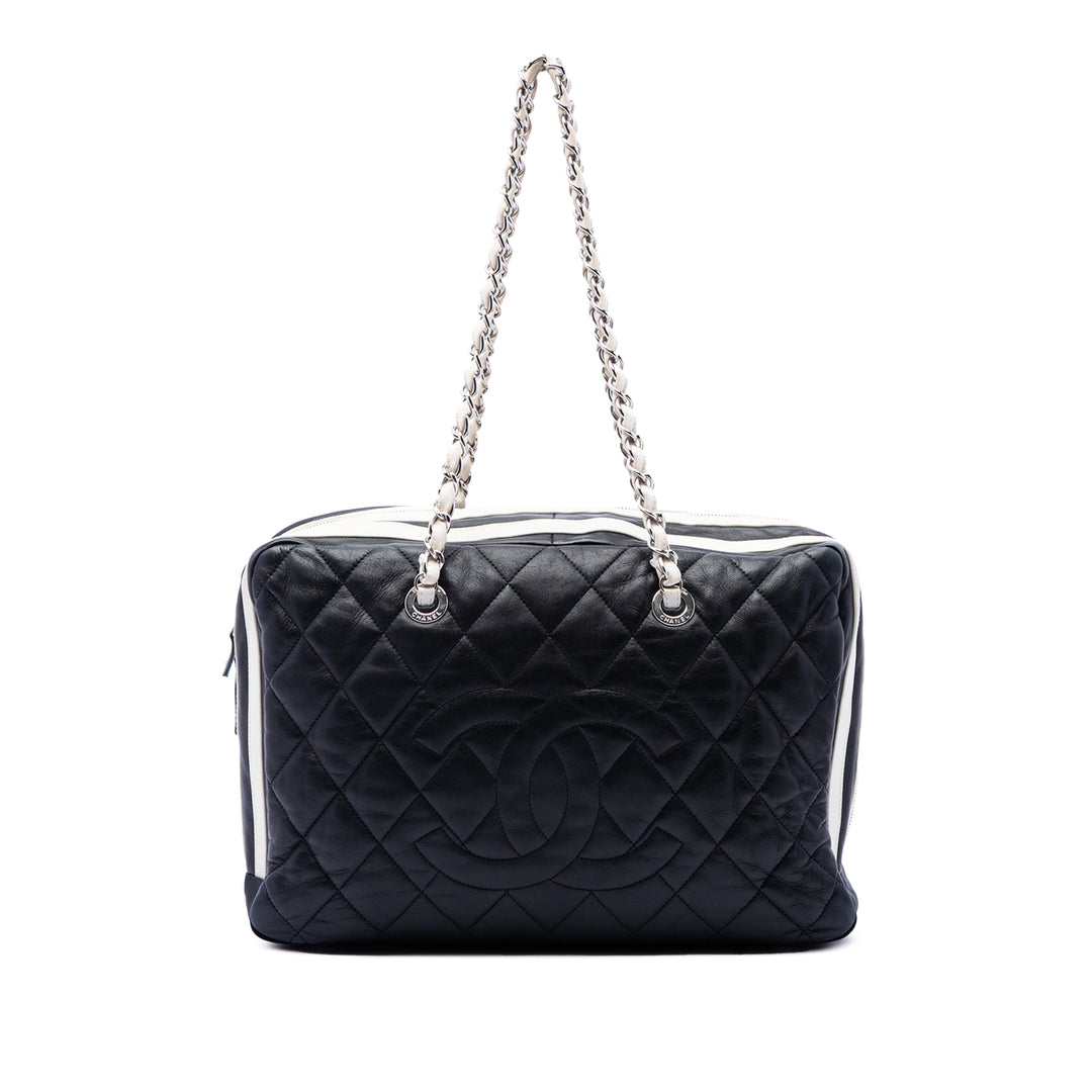 Chanel Paris Venice Matelassé Lido Sac Cuir d'agneau Bleu