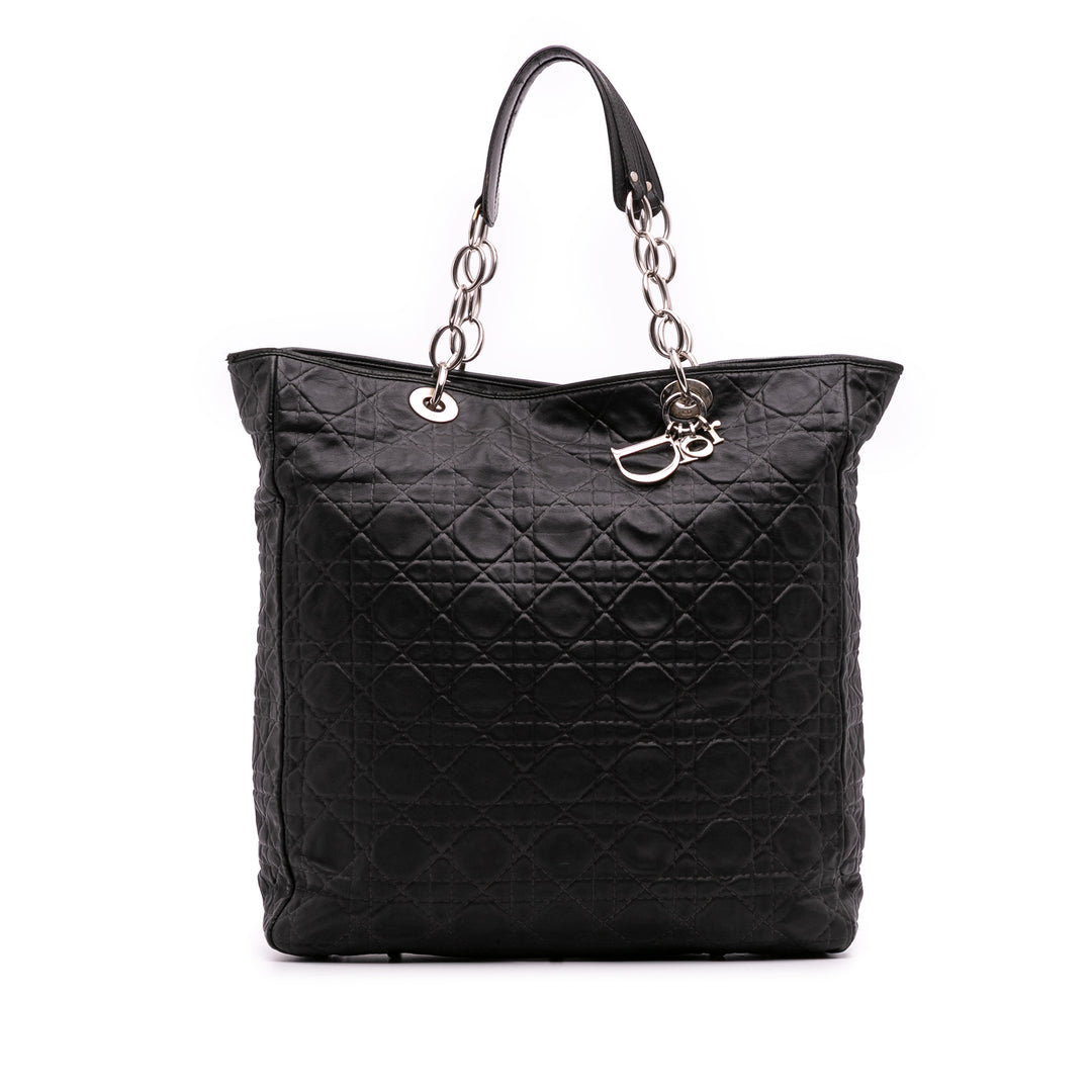 Dior Large Cuir d’agneau Cannage Lady Dior Soft Shopping Cabas Noir – GABY PARIS Authentique