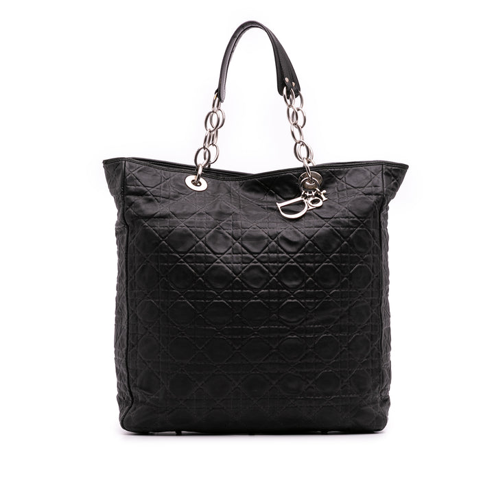 Dior Large Cuir d’agneau Cannage Lady Dior Soft Shopping Cabas Noir – GABY PARIS Authentique