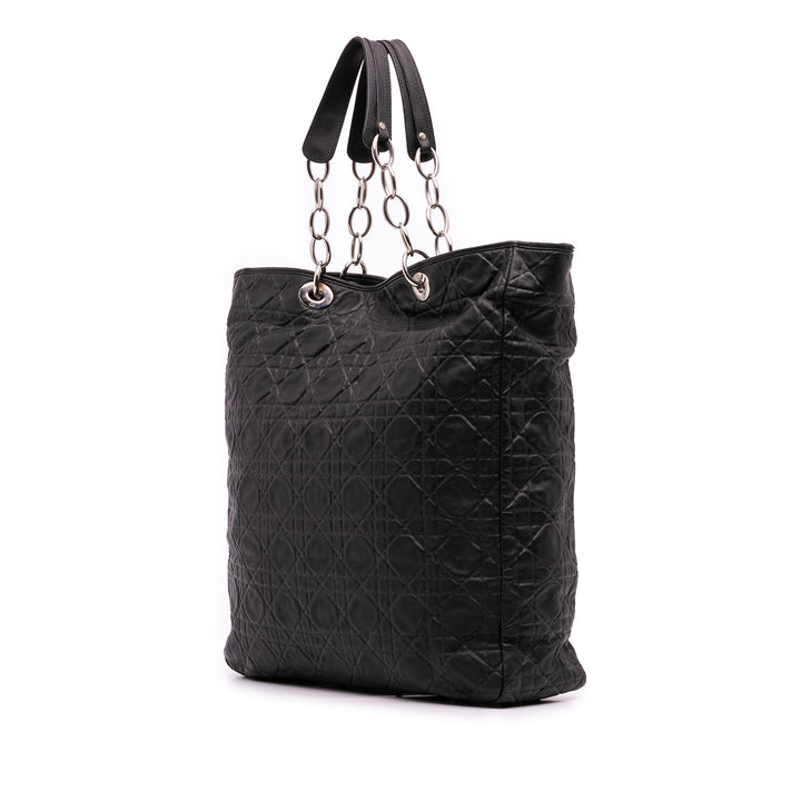 Dior Large Cuir d’agneau Cannage Lady Dior Soft Shopping Cabas Noir – GABY PARIS Authentique