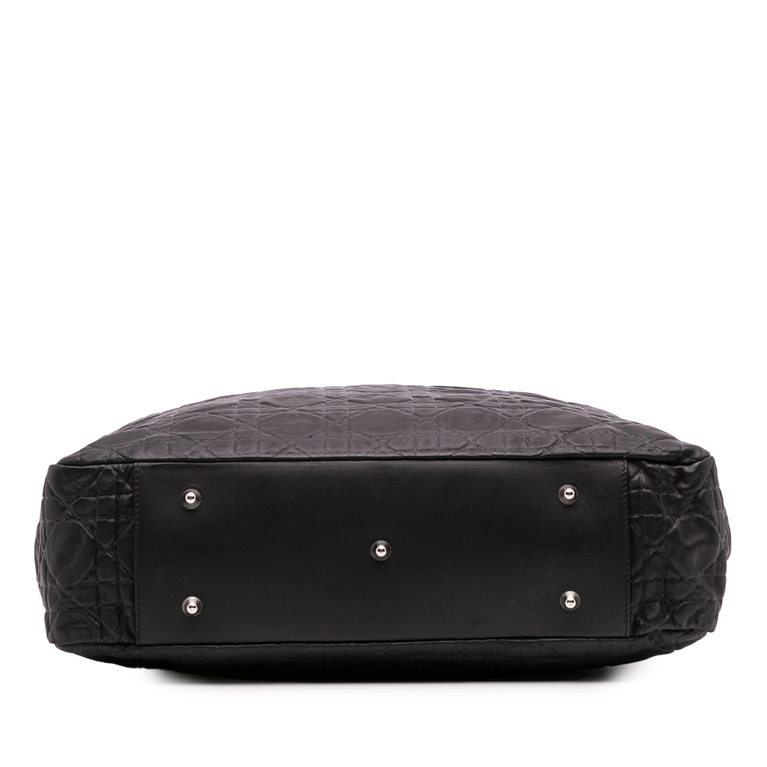 Dior Large Cuir d’agneau Cannage Lady Dior Soft Shopping Cabas Noir – GABY PARIS Authentique