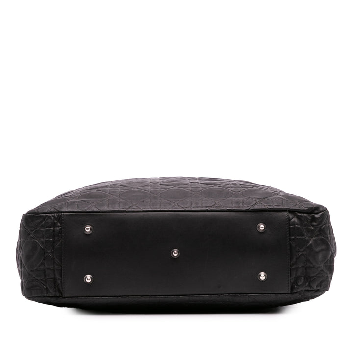 Dior Large Cuir d’agneau Cannage Lady Dior Soft Shopping Cabas Noir – GABY PARIS Authentique