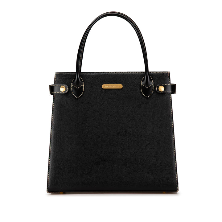 Leather Handbag Black - Gaby Paris