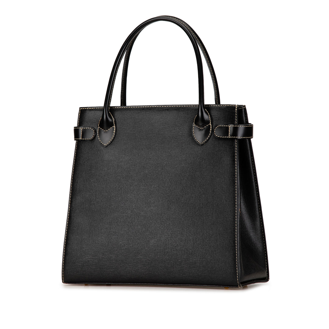 Leather Handbag Black - Gaby Paris