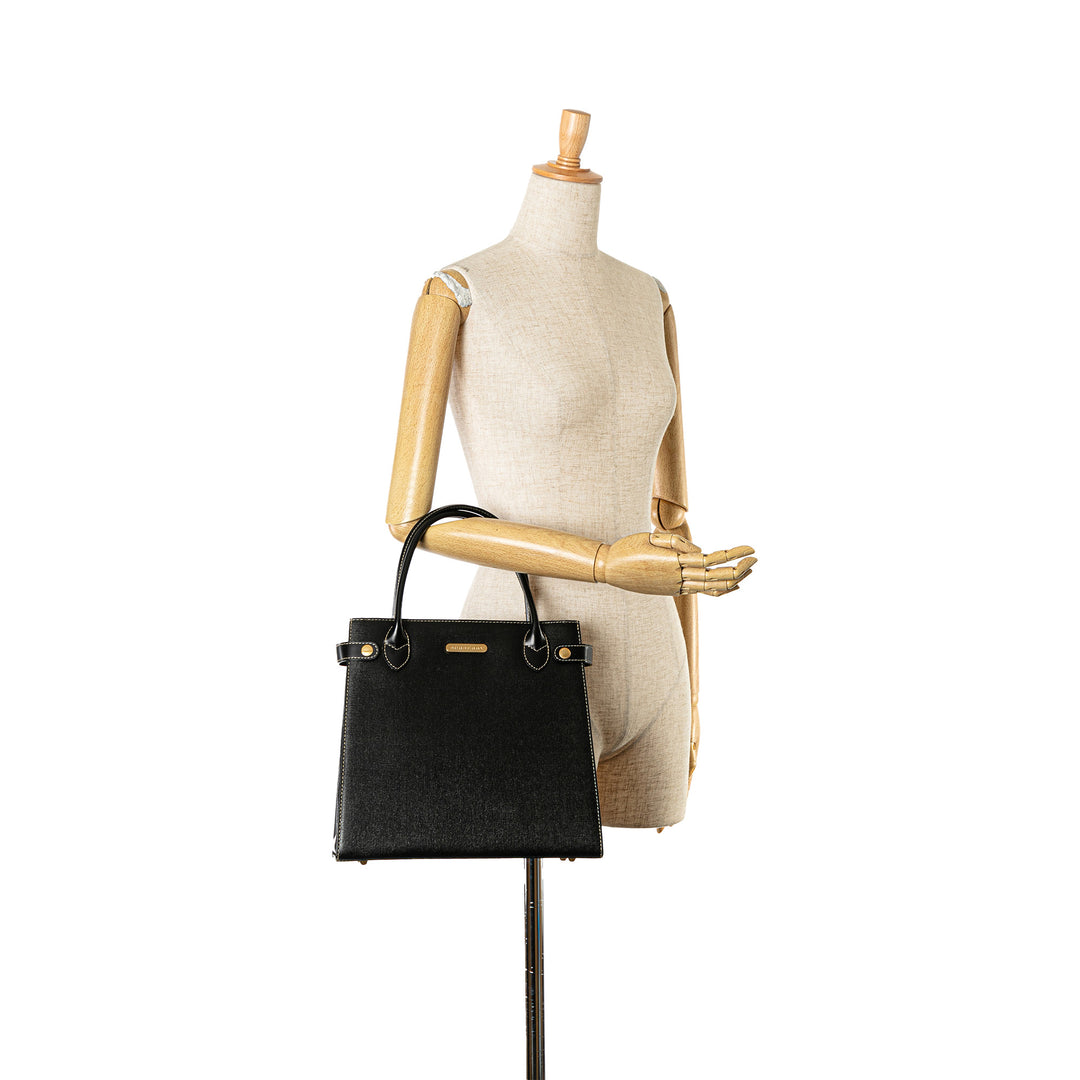 Leather Handbag Black - Gaby Paris