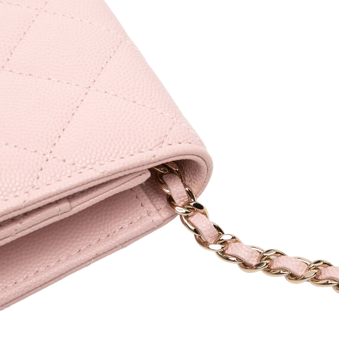 Chanel CC Matelassé Caviar Wallet on Chain