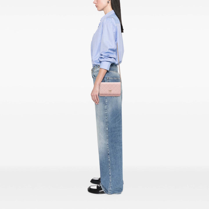 Chanel CC Matelassé Caviar Wallet on Chain