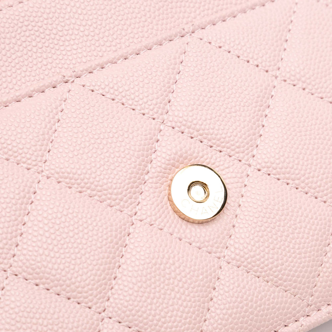 Chanel CC Matelassé Caviar Wallet on Chain