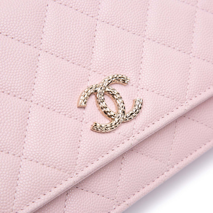 Chanel CC Matelassé Caviar Wallet on Chain