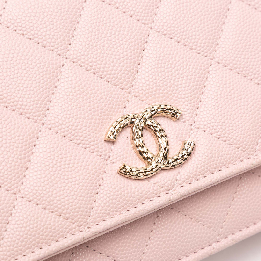 Chanel CC Matelassé Caviar Wallet on Chain
