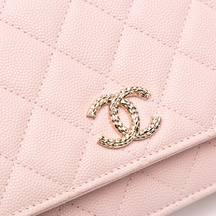 Chanel CC Matelassé Caviar Wallet on Chain