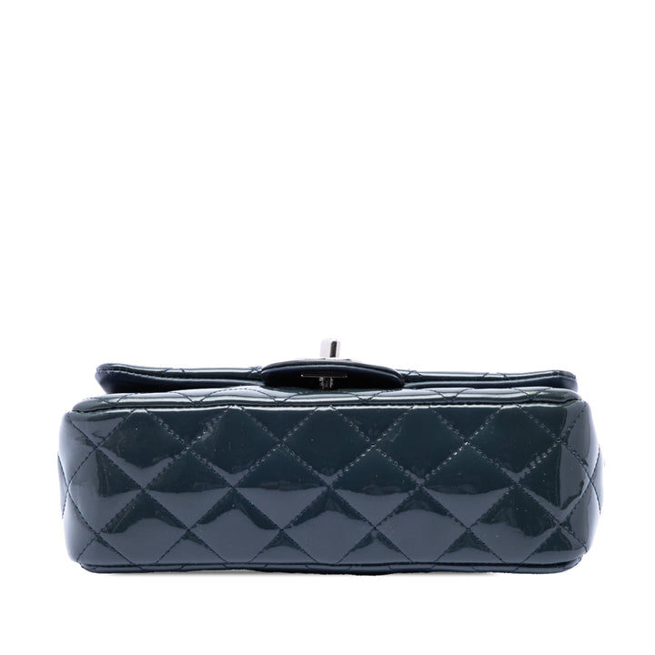 Chanel Mini Rectangular Classic Cuir verni Simple rabat