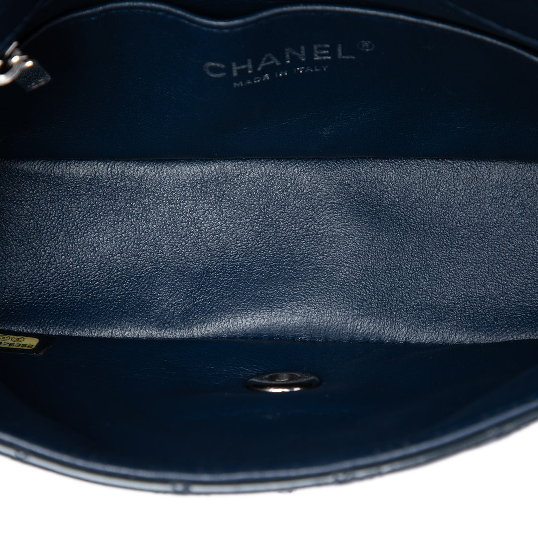 Chanel Mini Rectangular Classic Cuir verni Simple rabat
