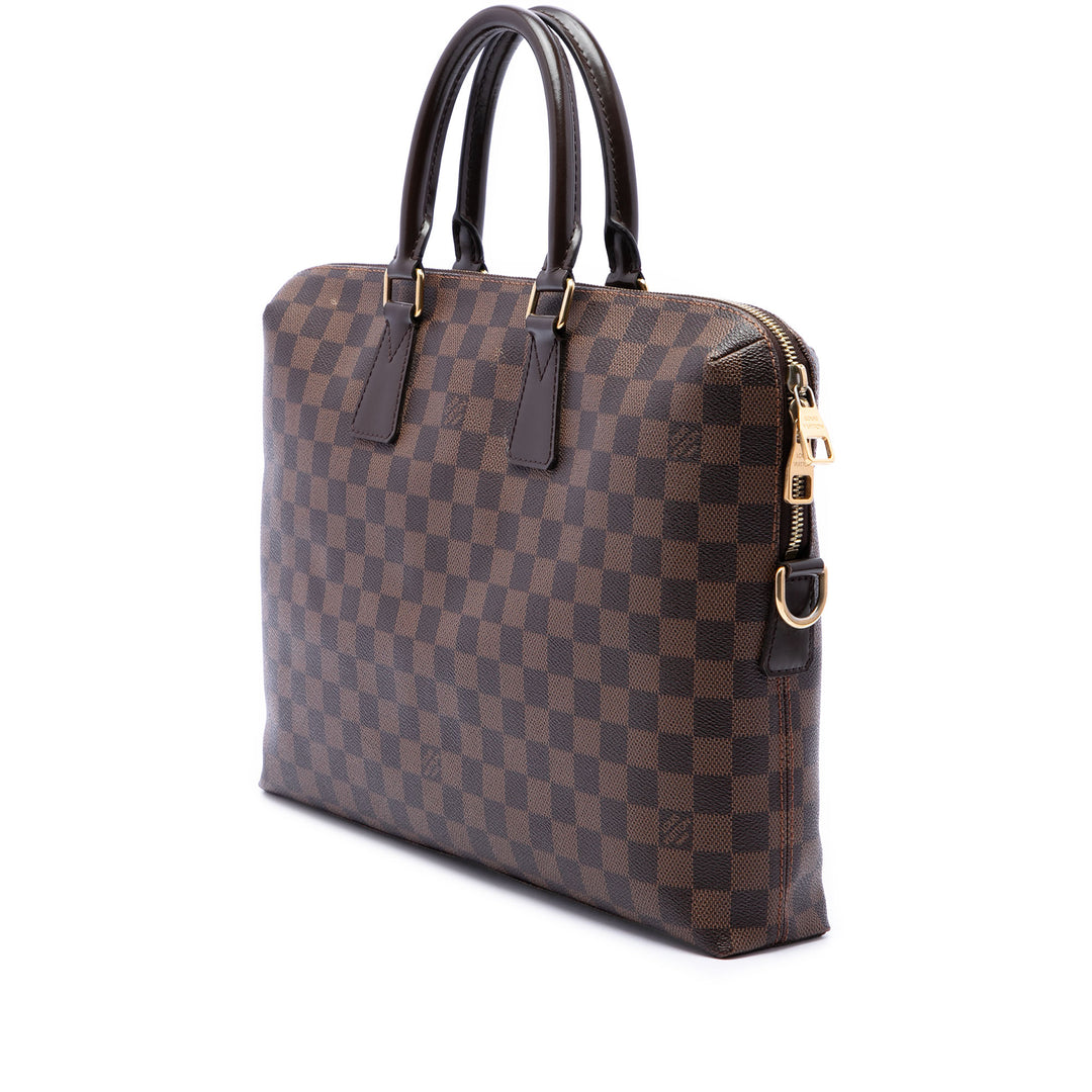 Louis Vuitton Porte Documents Jour Damier Ébène Marron