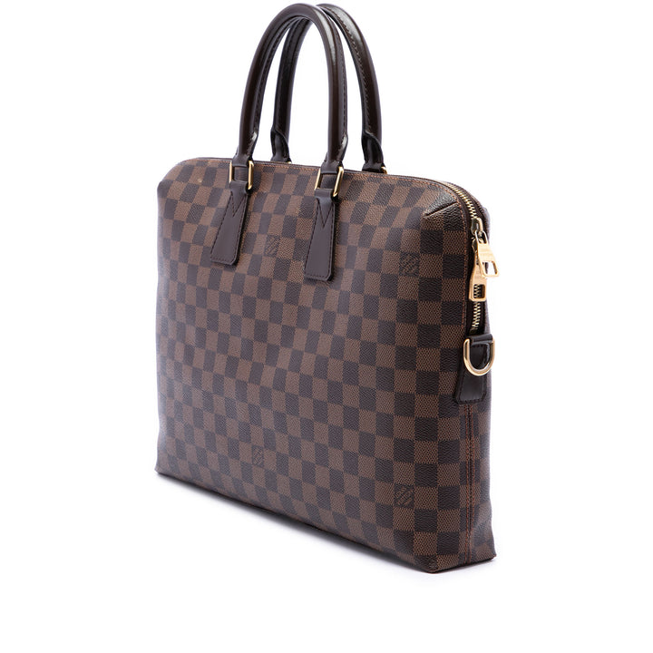 Louis Vuitton Porte Documents Jour Damier Ébène Marron